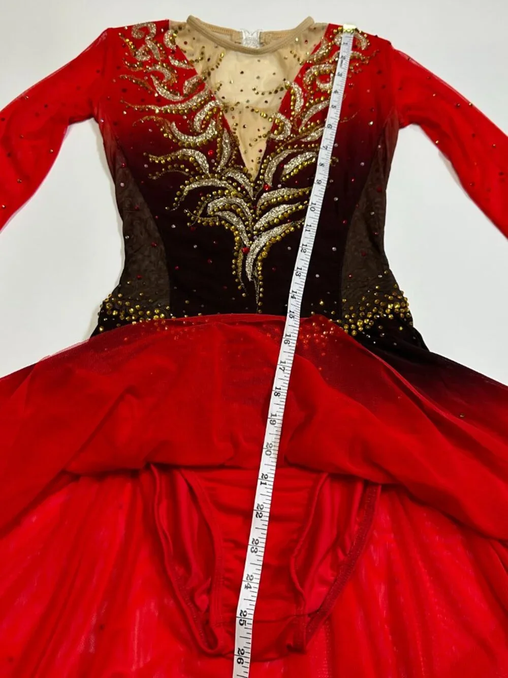 New Red / black / gold / pink Crystal Figure Skating Dress Girl 14 (11~13T)